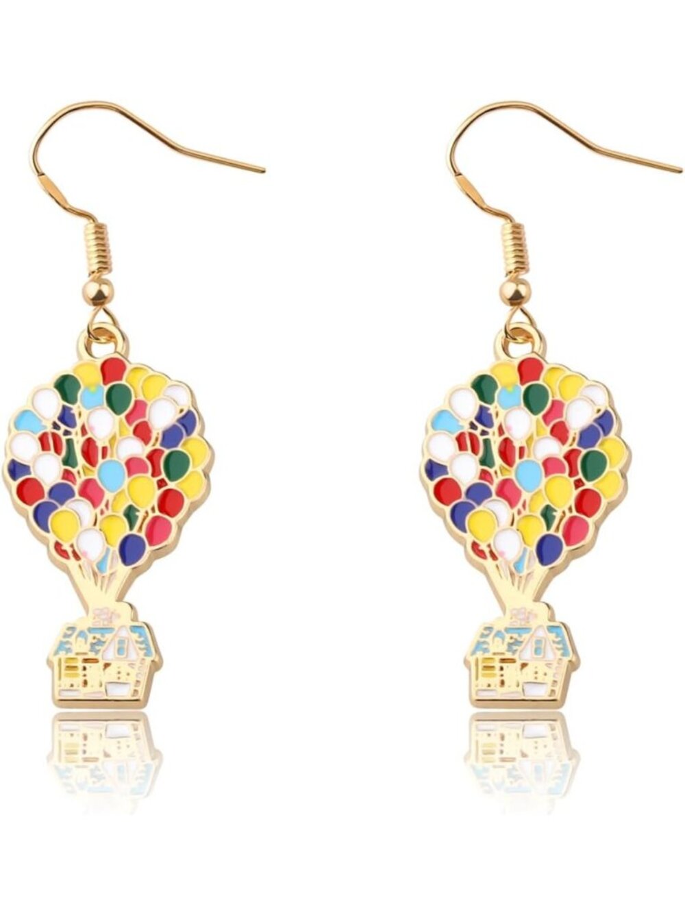 Adventure Awaits Rainbow Balloon Earrings | Cute Gift for Weddings